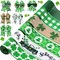 6 Rolls St. Patrick's Day Ribbon 2.5 Inch x 24 Yards Shamrocks Wired Edge Ribbon Green Clover Grosgrain Fabric Ribbons for St Patricks Day Gift Wrapping Wreath DIY Craft Hair Bow and Sewing